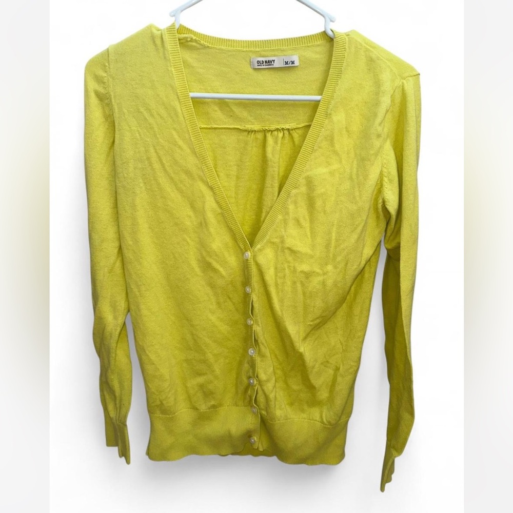 Old Navy Women's Bright Yellow Cardigan